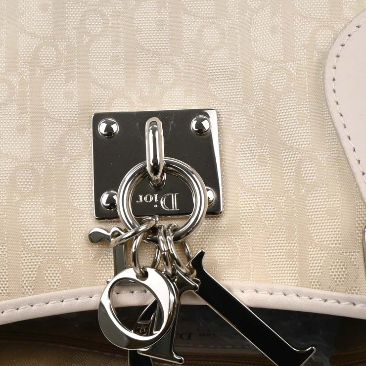 Christian Dior White Lovely Trotter Tote Bag 05-BO-1016 166724