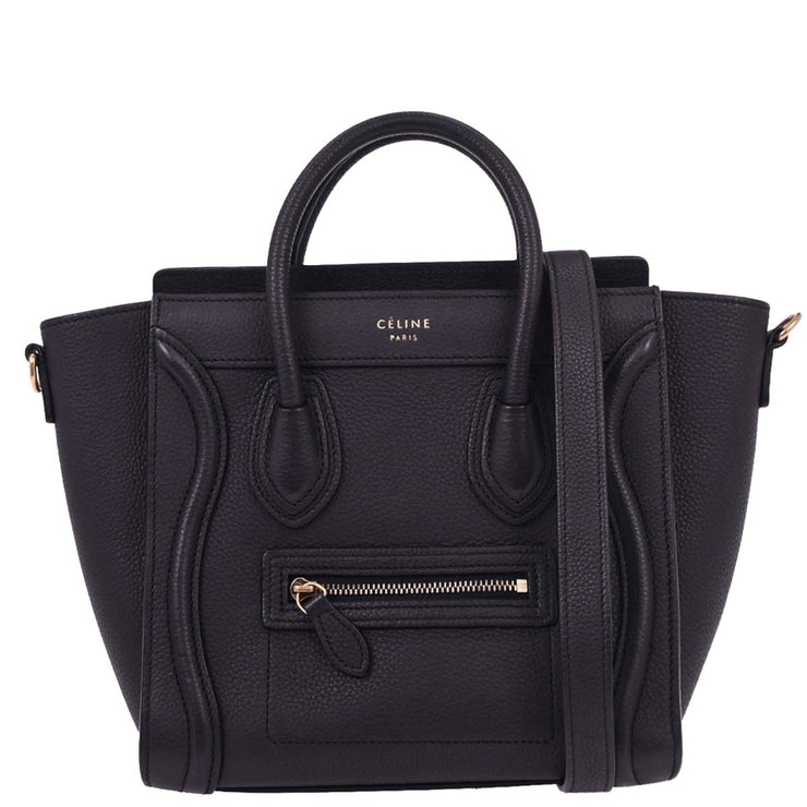 Celine Navy Leather Nano Luggage Tote Bag F-CU-3108 166725