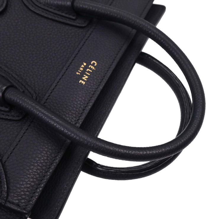 Celine Navy Leather Nano Luggage Tote Bag F-CU-3108 166725