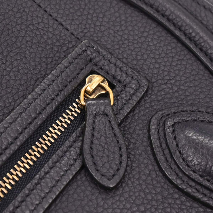 Celine Navy Leather Nano Luggage Tote Bag F-CU-3108 166725