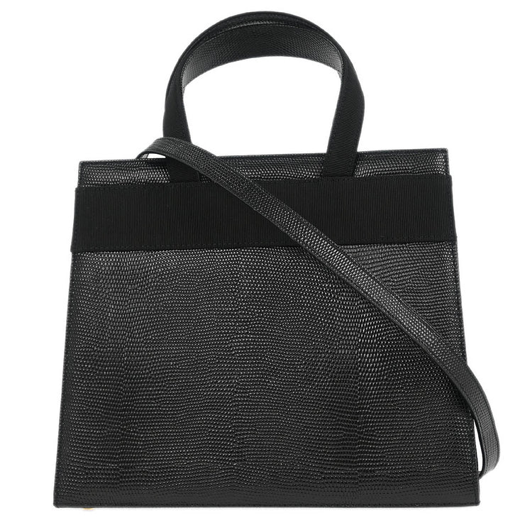 Salvatore Ferragamo Black Vara Bow Handbag BA-21 4178 166728