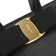 Salvatore Ferragamo Black Vara Bow Handbag BA-21 4178 166728