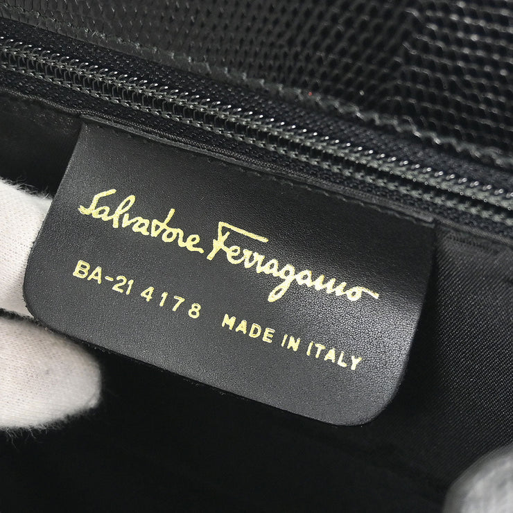 Salvatore Ferragamo Black Vara Bow Handbag BA-21 4178 166728