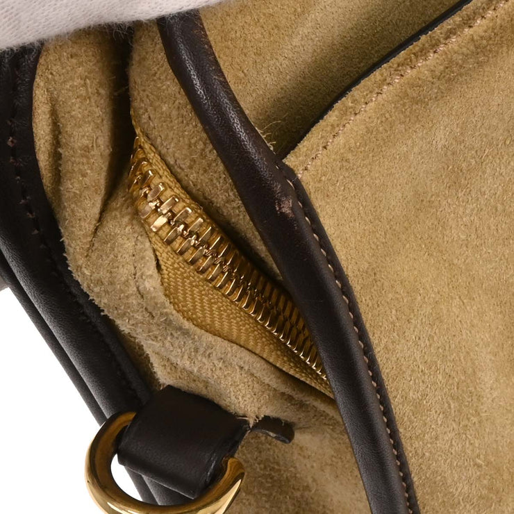 Loewe Beige Suede 2way Handbag 061410 166729