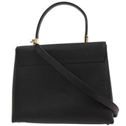 Salvatore Ferragamo Black Gancini 2way Handbag AF-21 0290 166730
