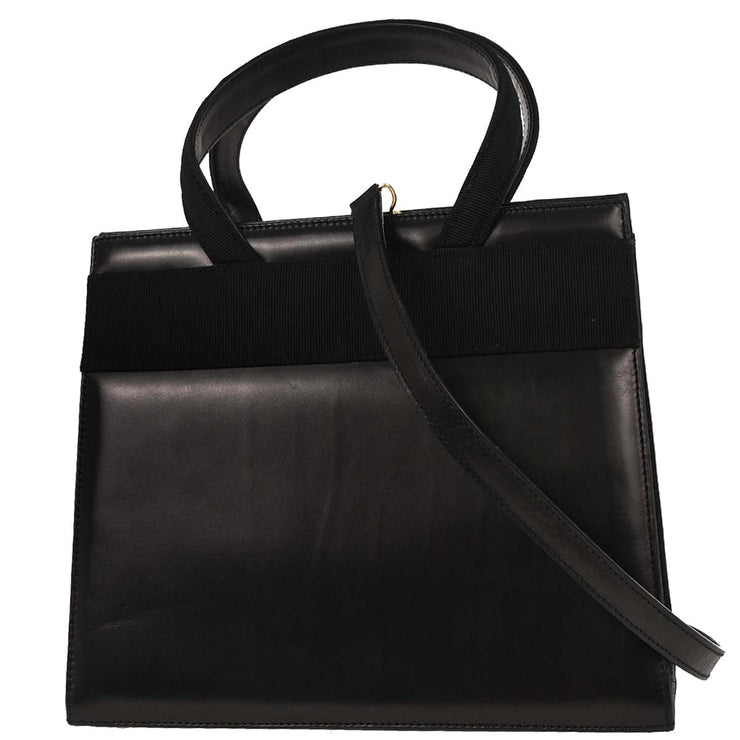 Salvatore Ferragamo Black Vara Bow 2way Handbag AQ-214178 166731