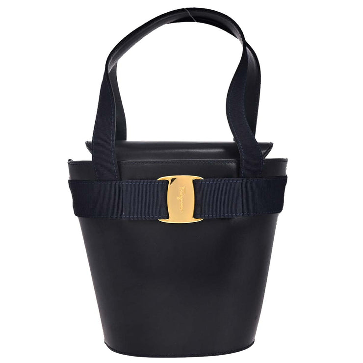 Salvatore Ferragamo Navy Vara Bow Handbag BA216161 166732