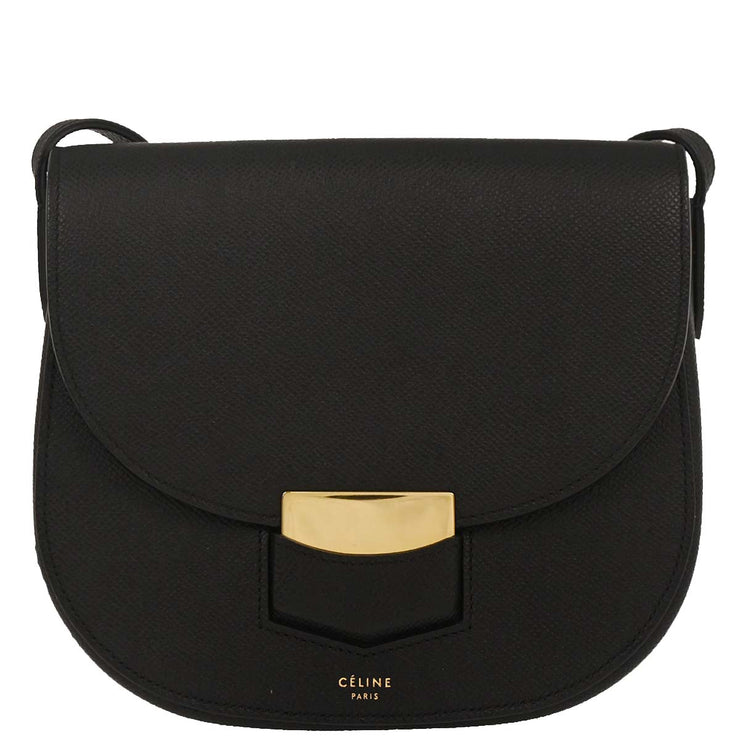 Celine Black Small Trotteur Shoulder Bag 166733