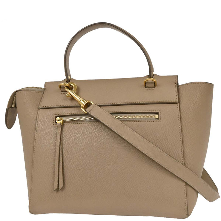 Celine Beige Belt Bag 2way Handbag S-CU-4136 166734