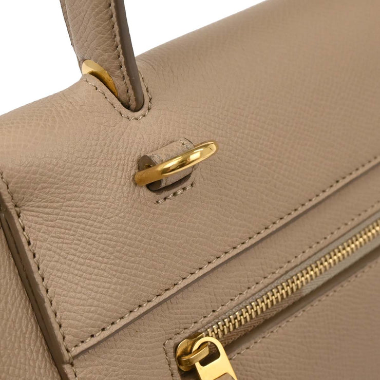 Celine Beige Belt Bag 2way Handbag S-CU-4136 166734