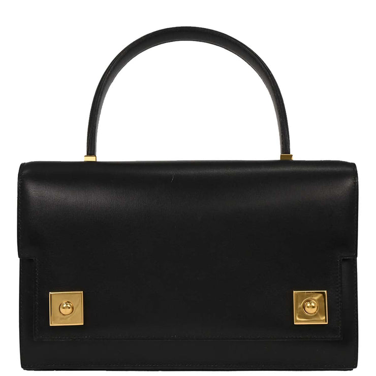 Hermes Black Box Calf Piano Handbag P Circle:U X 166738