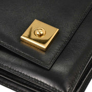 Hermes Black Box Calf Piano Handbag P Circle:U X 166738