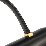 Hermes Black Box Calf Piano Handbag P Circle:U X 166738
