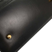 Hermes Black Box Calf Piano Handbag P Circle:U X 166738