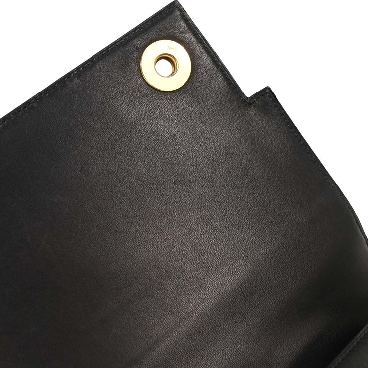 Hermes Black Box Calf Piano Handbag P Circle:U X 166738