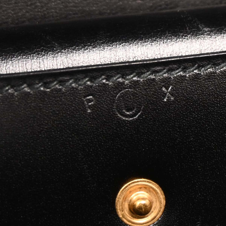 Hermes Black Box Calf Piano Handbag P Circle:U X 166738