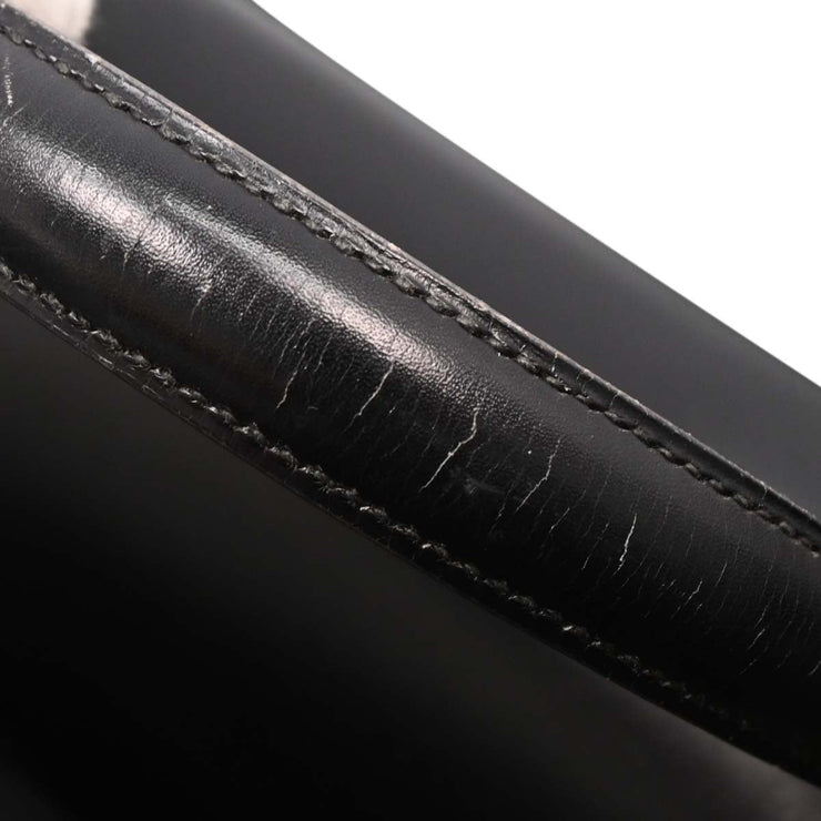 Hermes Black Box Calf Piano Handbag P Circle:U X 166738