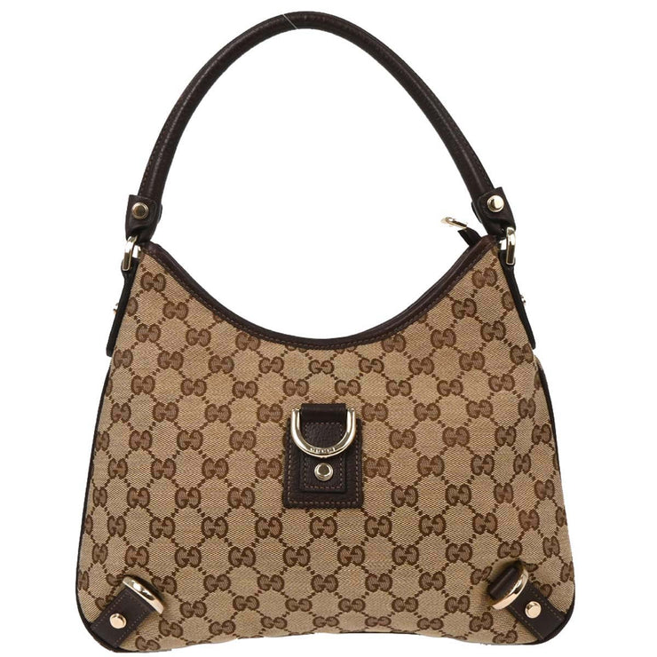 Gucci Beige GG Hobo Abbey D Ring Handbag 130738 486628 166740