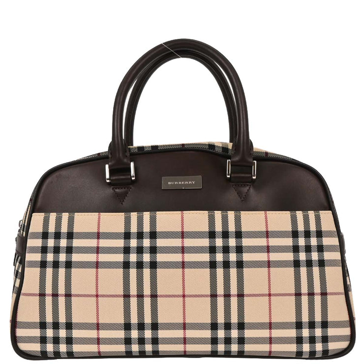 Burberry Beige Burberry Check Handbag 166742