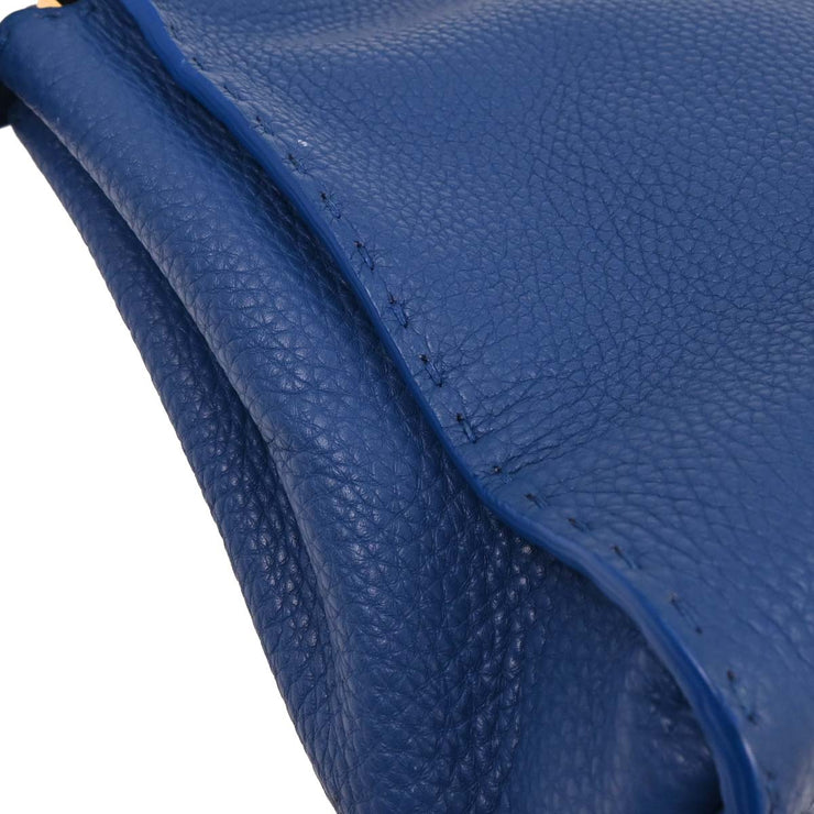 Fendi Blue Leather Peekaboo 2way Handbag 8BN226-8DD-158-0501 166744