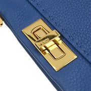 Fendi Blue Leather Peekaboo 2way Handbag 8BN226-8DD-158-0501 166744