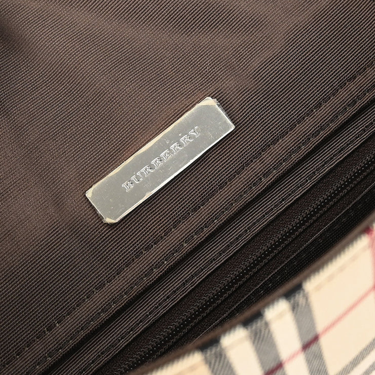 Burberry Beige Burberry Check Tote Handbag 166748