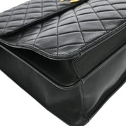 Chanel Black Lambskin 2way Briefcase Handbag 166749