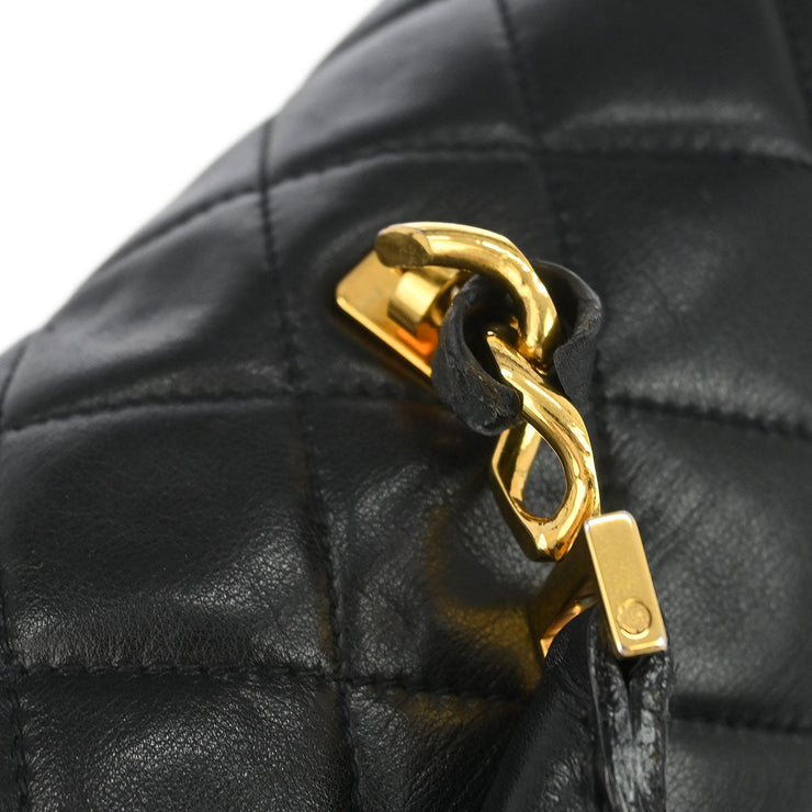 Chanel Black Lambskin 2way Briefcase Handbag 166749