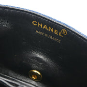 Chanel Blue Denim Turnlock Mini Full Flap Shoulder Bag 166750