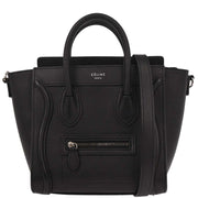 Celine Black Leather Nano Luggage Tote Bag U-AT-0156 U-CU-0156 166753
