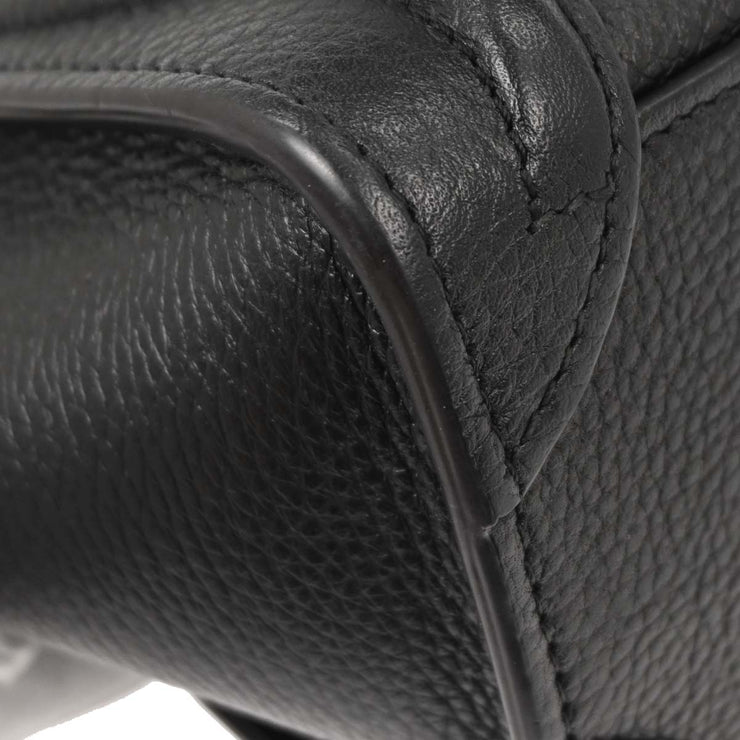 Celine Black Leather Nano Luggage Tote Bag U-AT-0156 U-CU-0156 166753