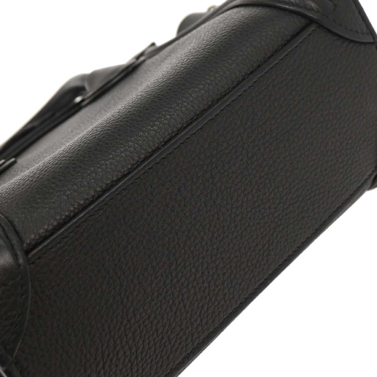 Celine Black Leather Nano Luggage Tote Bag U-AT-0156 U-CU-0156 166753