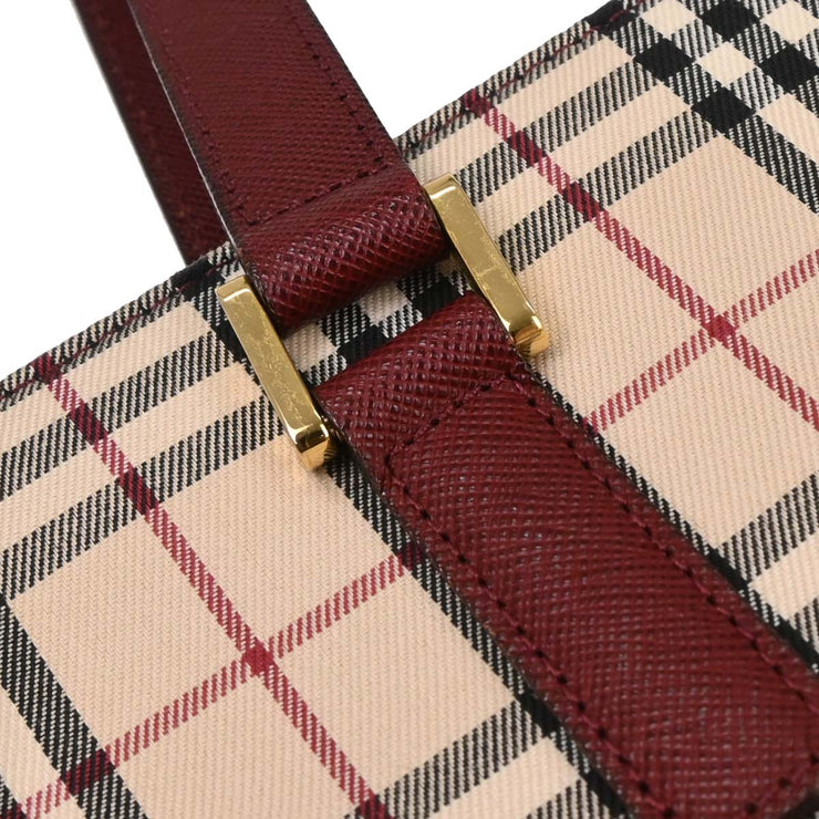 Burberry Beige Burberry Check Tote Handbag 166755