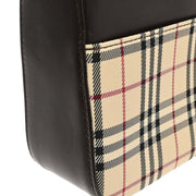 Burberry Beige Brown Burberry Check Handbag 166756