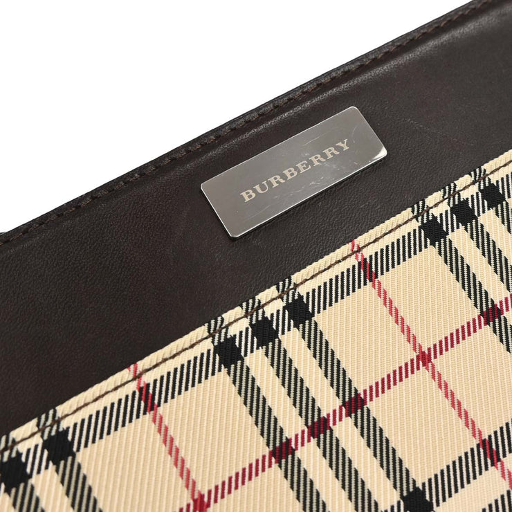 Burberry Beige Brown Burberry Check Handbag 166756