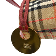 Burberry Beige Red House Check Tote Handbag 166757