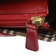 Burberry Beige Red House Check Tote Handbag 166757