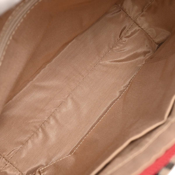 Burberry Beige Red House Check Tote Handbag 166757