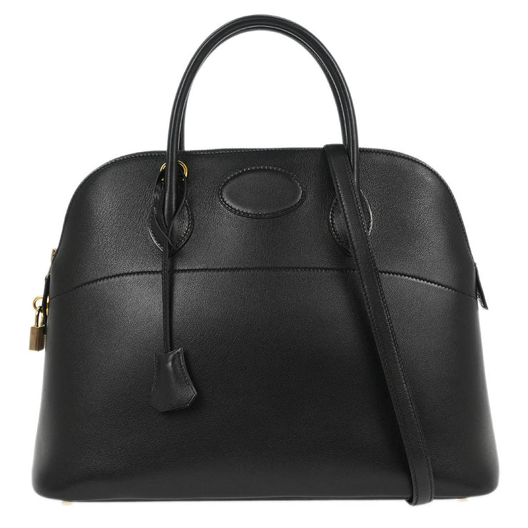 Hermes Black Sikkim Bolide 35 Handbag 2way 22C Square:B 166760