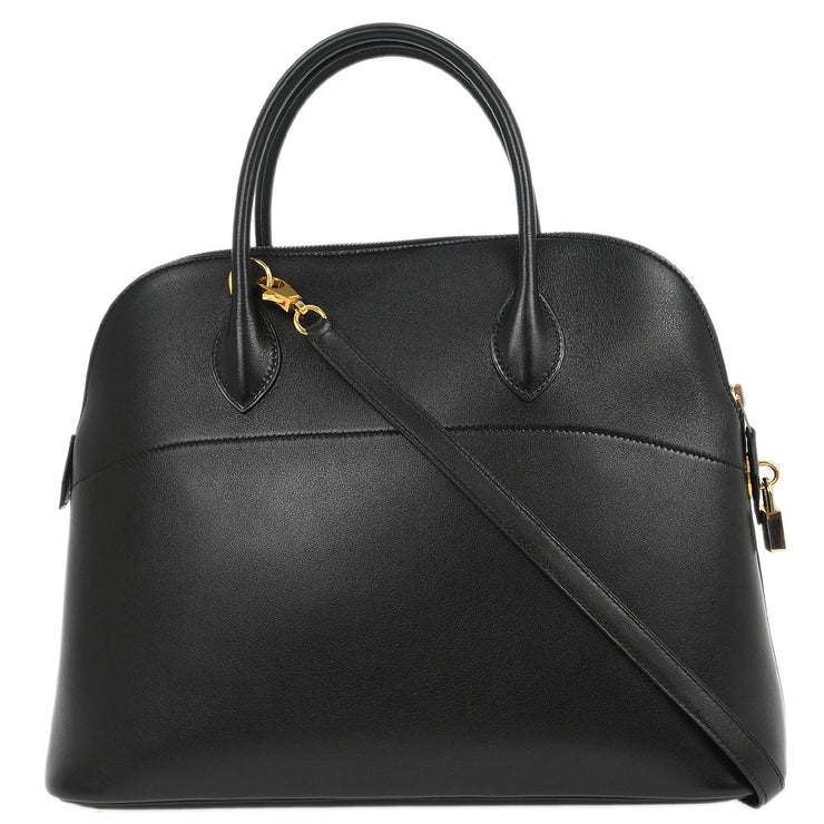 Hermes Black Sikkim Bolide 35 Handbag 2way 22C Square:B 166760