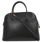 Hermes Black Sikkim Bolide 35 Handbag 2way 22C Square:B 166760