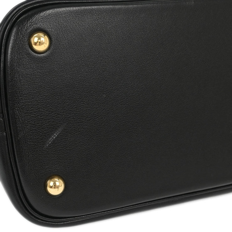 Hermes Black Sikkim Bolide 35 Handbag 2way 22C Square:B 166760