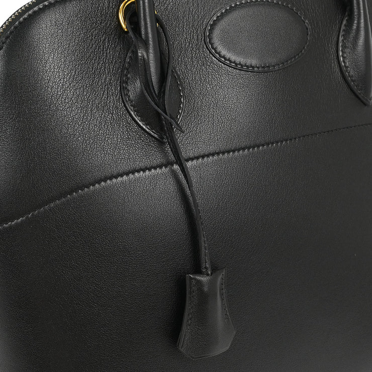 Hermes Black Sikkim Bolide 35 Handbag 2way 22C Square:B 166760