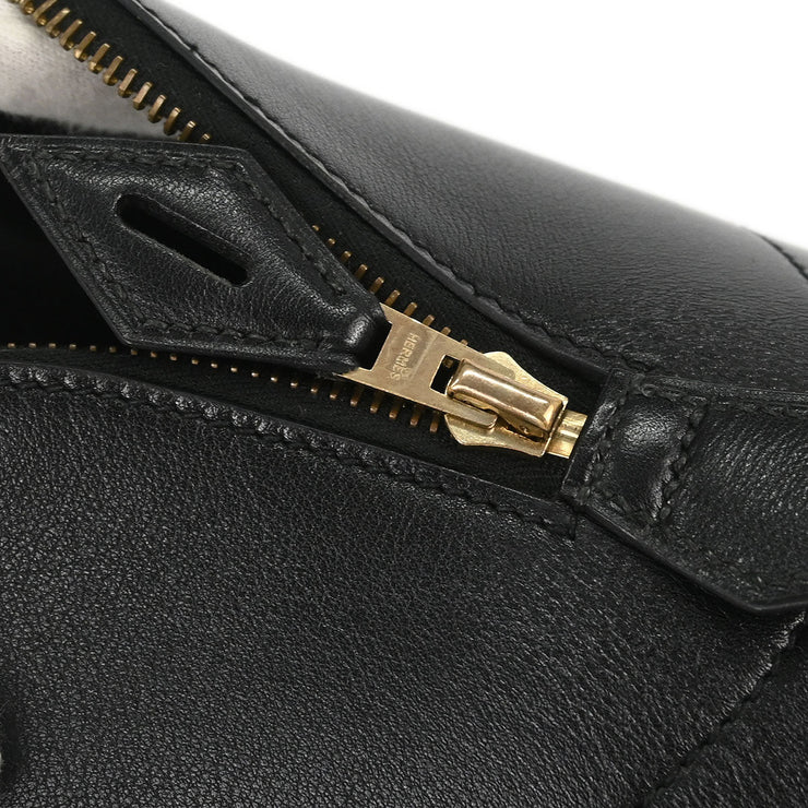 Hermes Black Sikkim Bolide 35 Handbag 2way 22C Square:B 166760