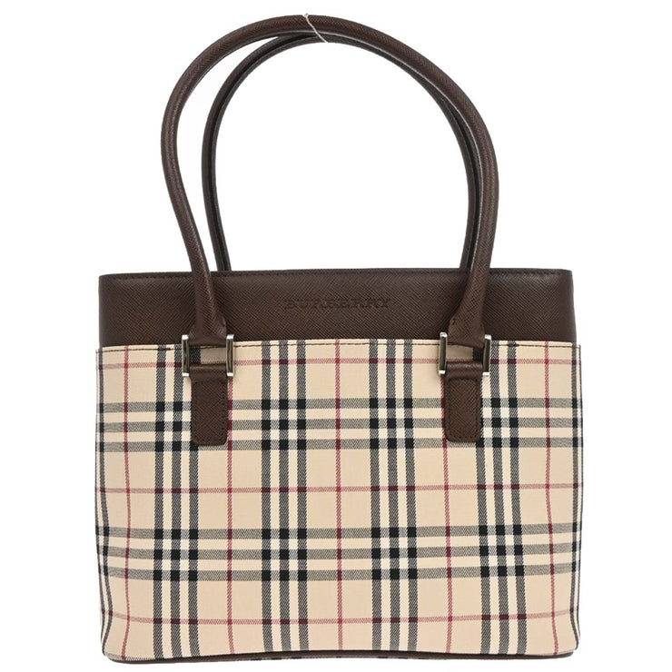Burberry Beige Brown Burberry Check Tote Handbag 166761