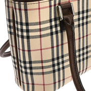 Burberry Beige Brown Burberry Check Tote Handbag 166761
