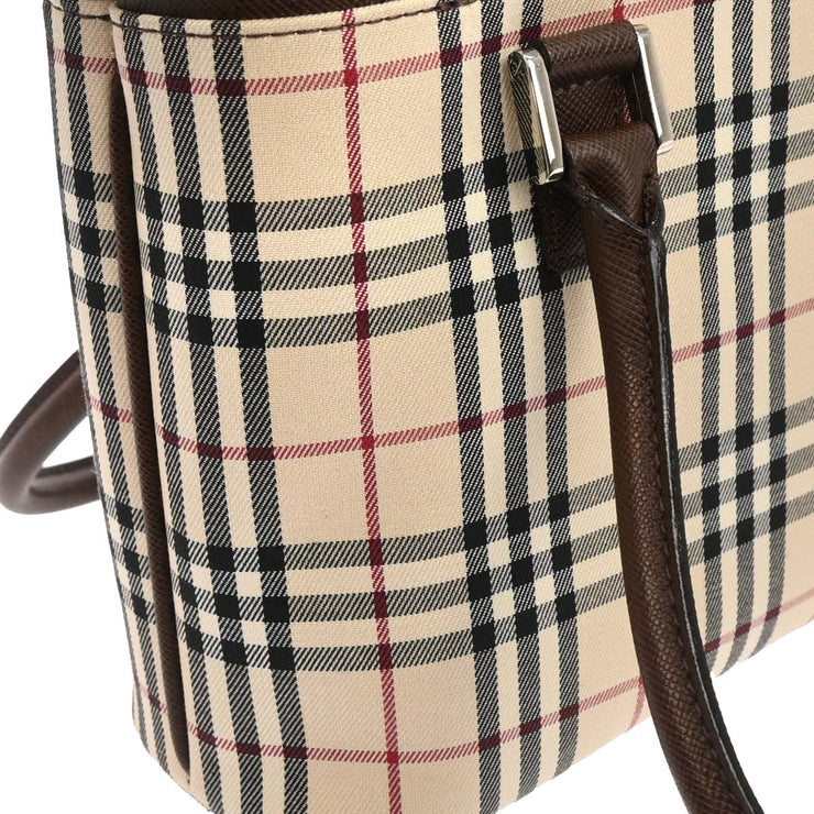 Burberry Beige Brown Burberry Check Tote Handbag 166761