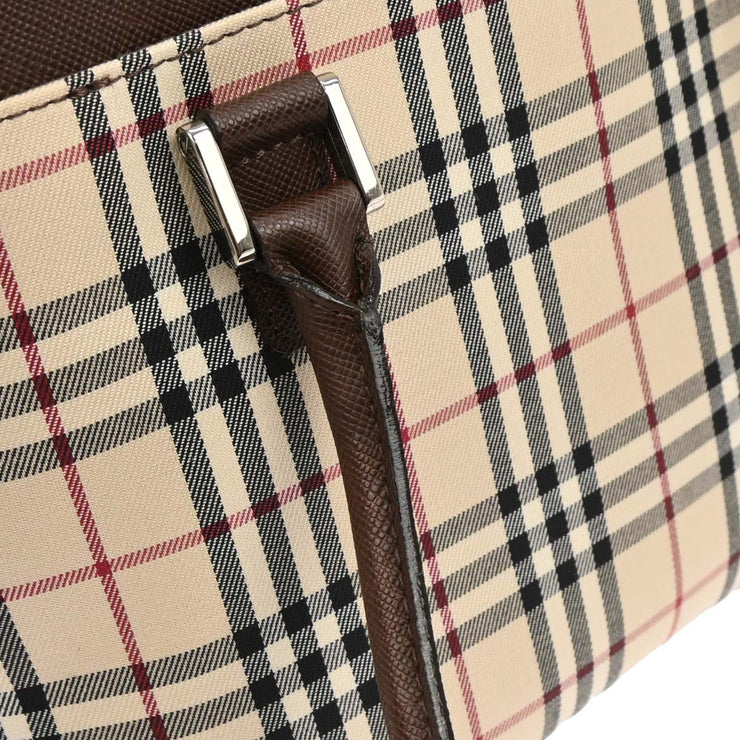 Burberry Beige Brown Burberry Check Tote Handbag 166761