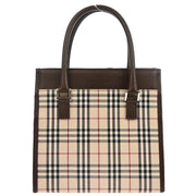 Burberry Beige Brown Burberry Check Tote Handbag 166763