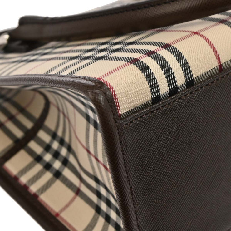 Burberry Beige Brown Burberry Check Tote Handbag 166763